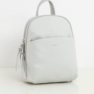 Light Grey Eco-Leather Backpack