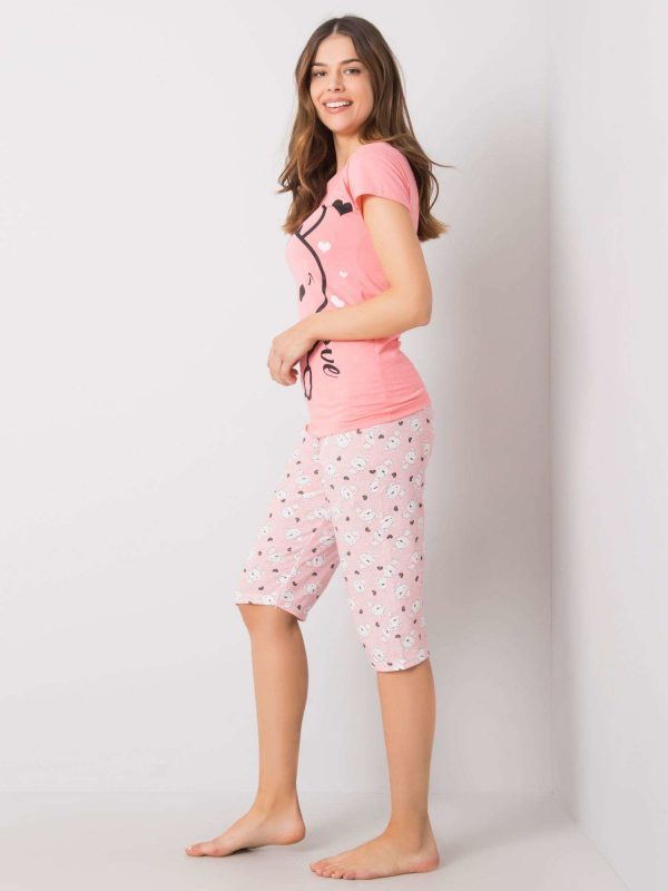 Coral Print Cotton Pyjamas