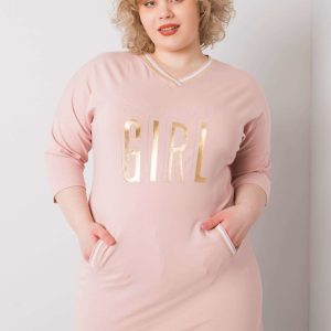 Dirty pink tunic plus size Ida