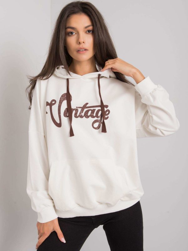 Ecru kangaroo sweatshirt Anahita