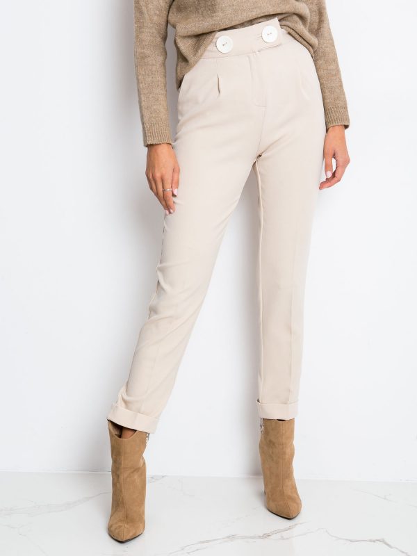 RUE PARIS Light beige Affair pants