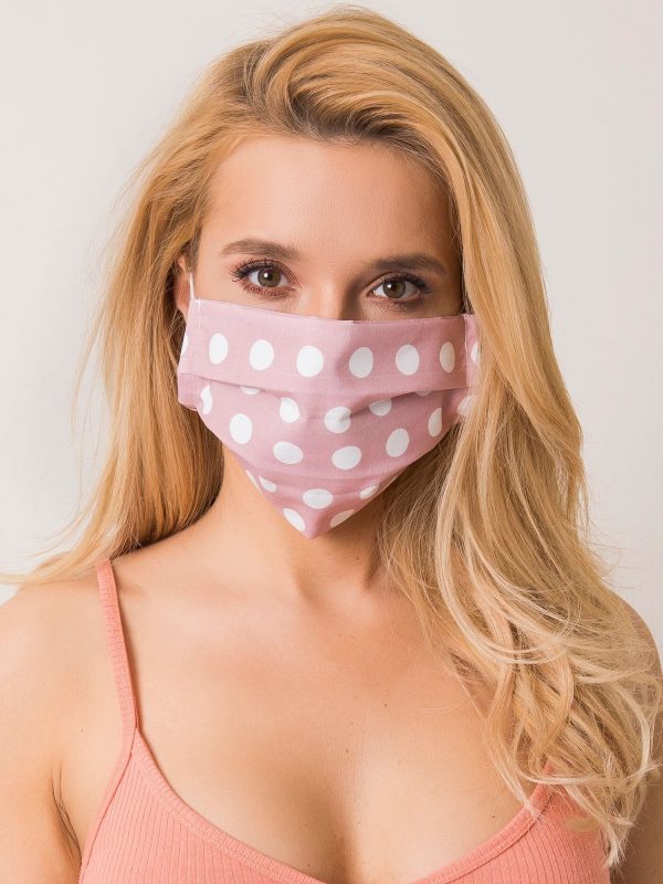 Dirty pink cotton mask