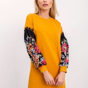 RUE PARIS Dark yellow Neffy dress