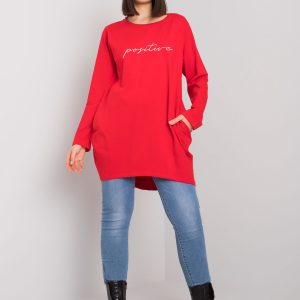 Red plus size tunic with Kaylah inscription