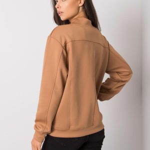 Camel bomber sweatshirt with Lanecia pockets