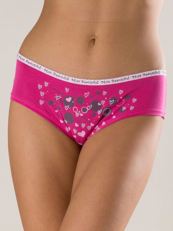 Women's cotton briefs dark pink