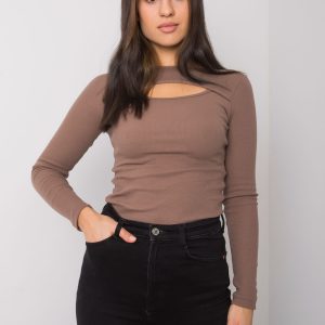 Brown blouse with cutout Jonnelle RUE PARIS