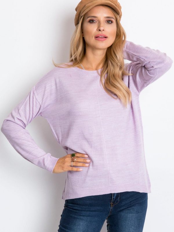 RUE PARIS Light Purple Omega Sweater