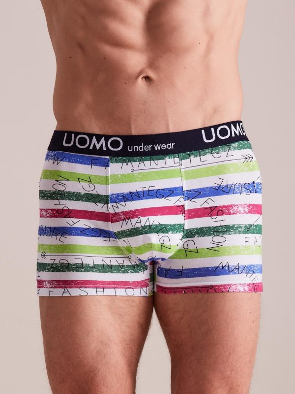 Men's Striped Cotton Boxer Shorts