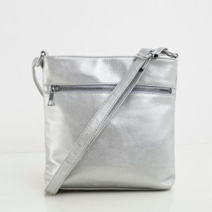 Silver Messenger Bag