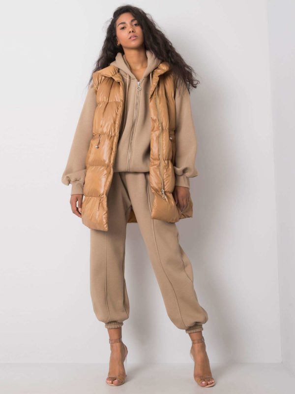 Dark beige casual set Roxanne