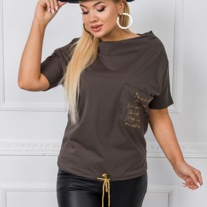 Khaki blouse plus size Haylie