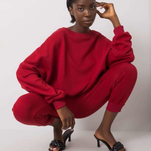 Burgundy sweatsuit set Amandine