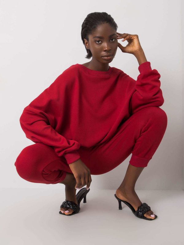 Burgundy sweatsuit set Amandine