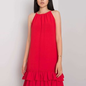 Routh Rue Paris Red Ruffle Dress