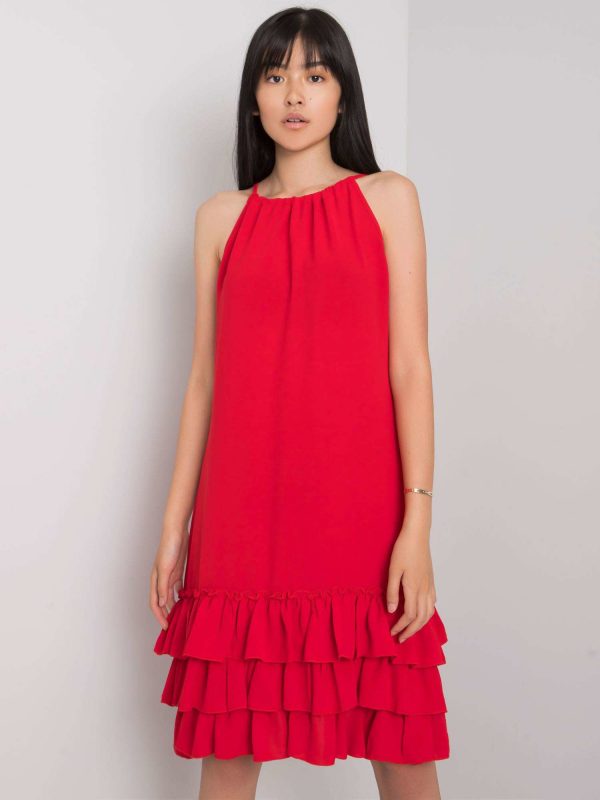 Routh Rue Paris Red Ruffle Dress