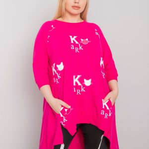 Fuchsia tunic plus size with Dashay prints