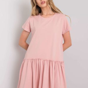 Cammie powder pink ruffle dress