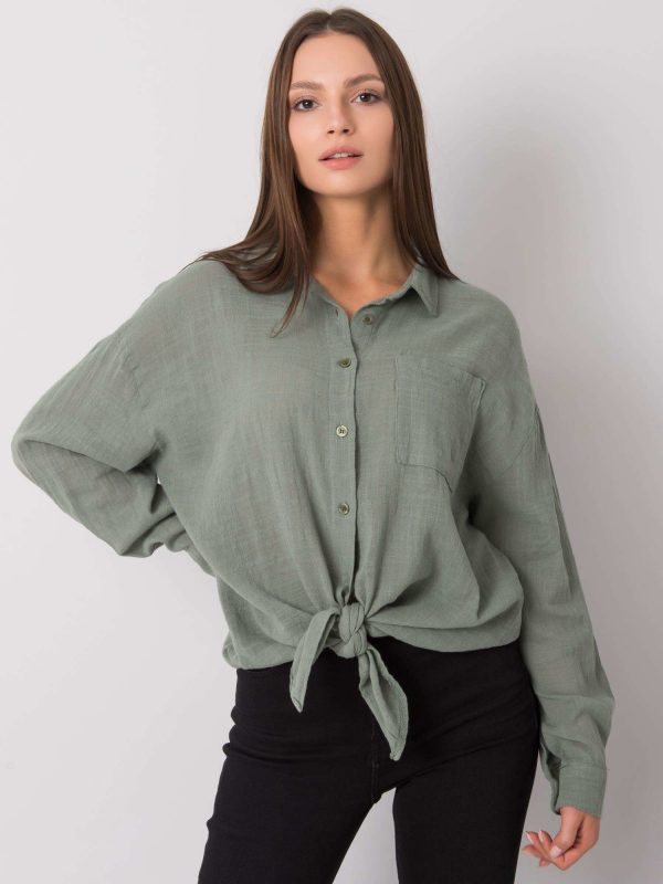 Khaki cotton shirt Etta OCH BELLA