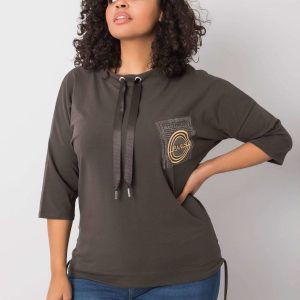 Dark khaki blouse Luciana