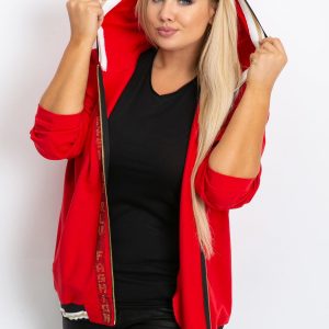 Red plus size sweatshirt Canva