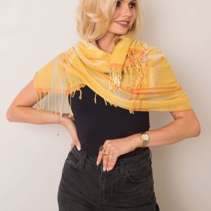 Yellow plaid sling with fringes