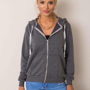 Dark grey melange sweatshirt Linda