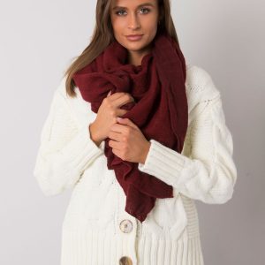 Burgundy knitted scarf