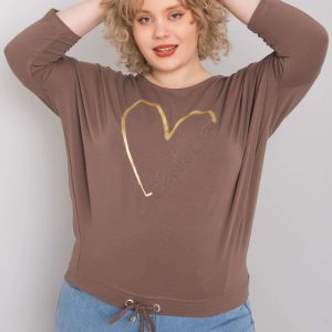 Brown plus size blouse Adah