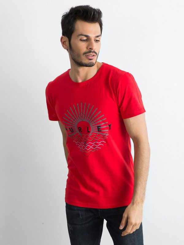 Red Men's Cotton T-Shirt