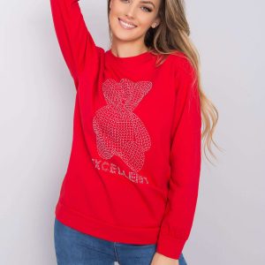 Red sweatshirt with Darla applique