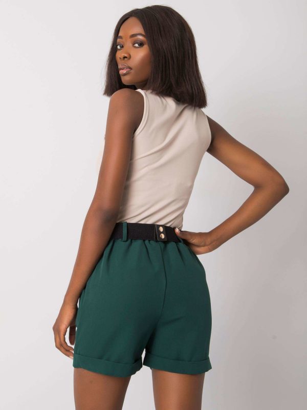 Dark green shorts with Laurell stripe