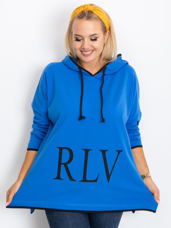 Blue plus size sweatshirt Skip