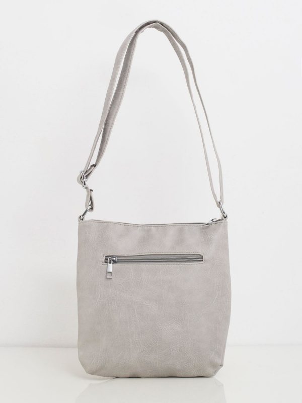 Grey eco-leather handbag