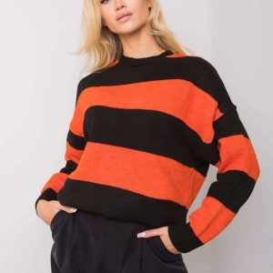 Orange-black striped sweater Nine