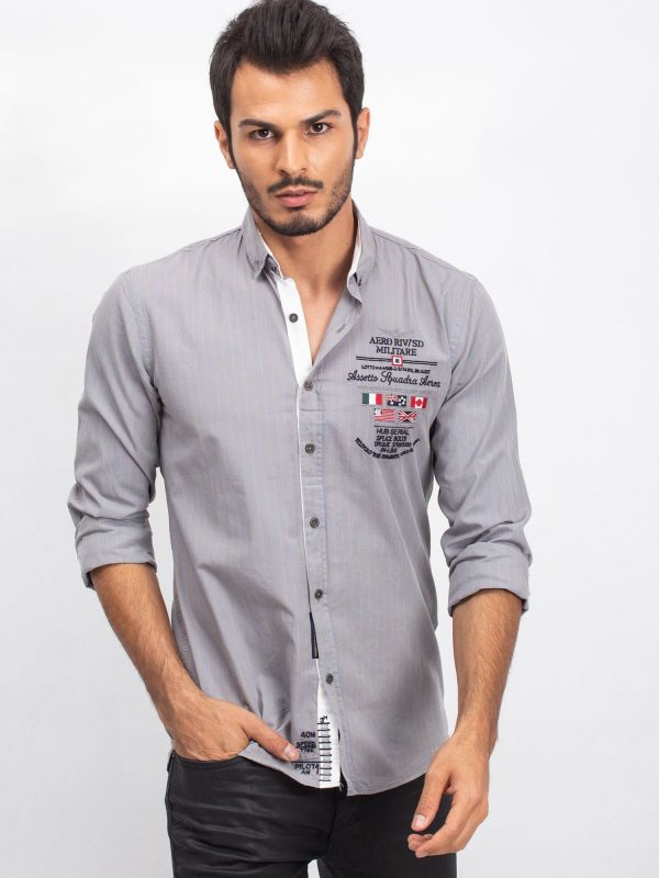 Men's Grey Shirt Militare