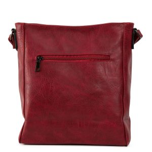 Dark red imitation leather bag