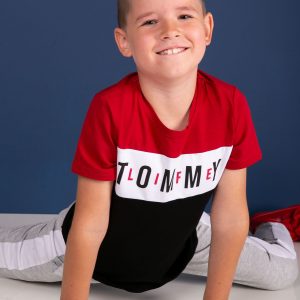 TOMMY LIFE Red-black boy t-shirt