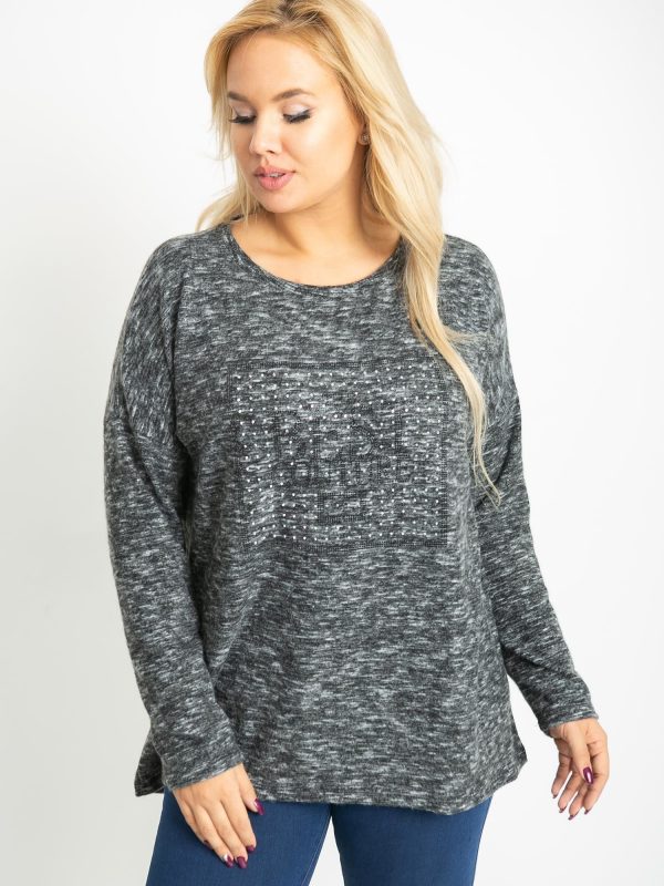 Bertha Plus Size Graphite Blouse