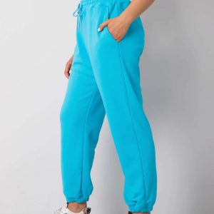 Blue plus size basic Ainhoa sweatpants