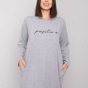 Grey plus size tunic with Kaylah inscription