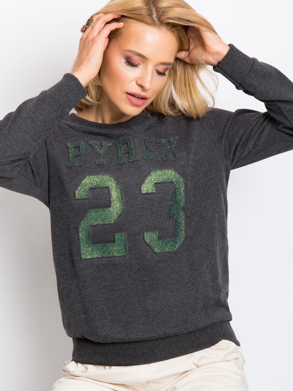 RUE PARIS Dark Grey Sweatshirt Wanting