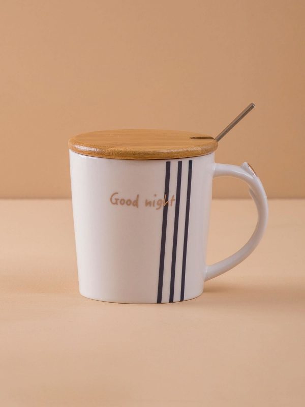 White Printed Ceramic Mug