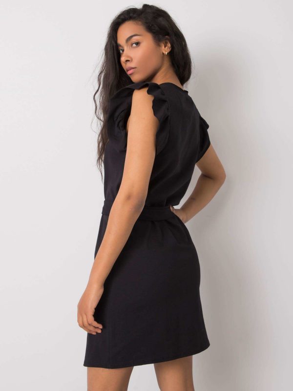 Black dress with belt Aniyah