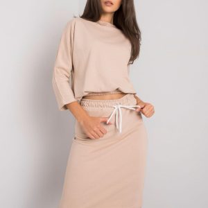 Beige set with skirt Savina