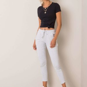 Light grey melange pants Cadence