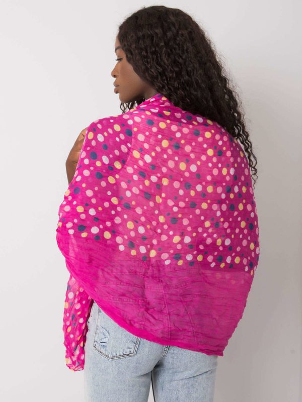 Fuchsia women's scarf in dots