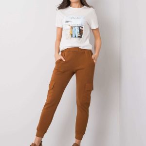 Brown sweatpants with pockets Betsy RUE PARIS