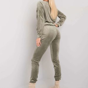 Khaki Velour Two Piece Kimberly Set