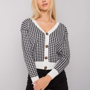 White and black button-down sweater Ashland RUE PARIS